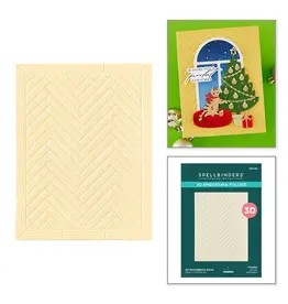 SPELLBINDERS SPELLBINDERS YANA SMAKULA A2 HERRINGBONE DECOR 3D EMBOSSING FOLDER