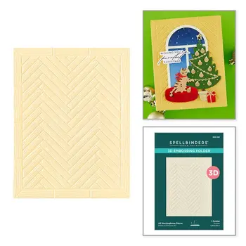 SPELLBINDERS SPELLBINDERS YANA SMAKULA A2 HERRINGBONE DECOR 3D EMBOSSING FOLDER