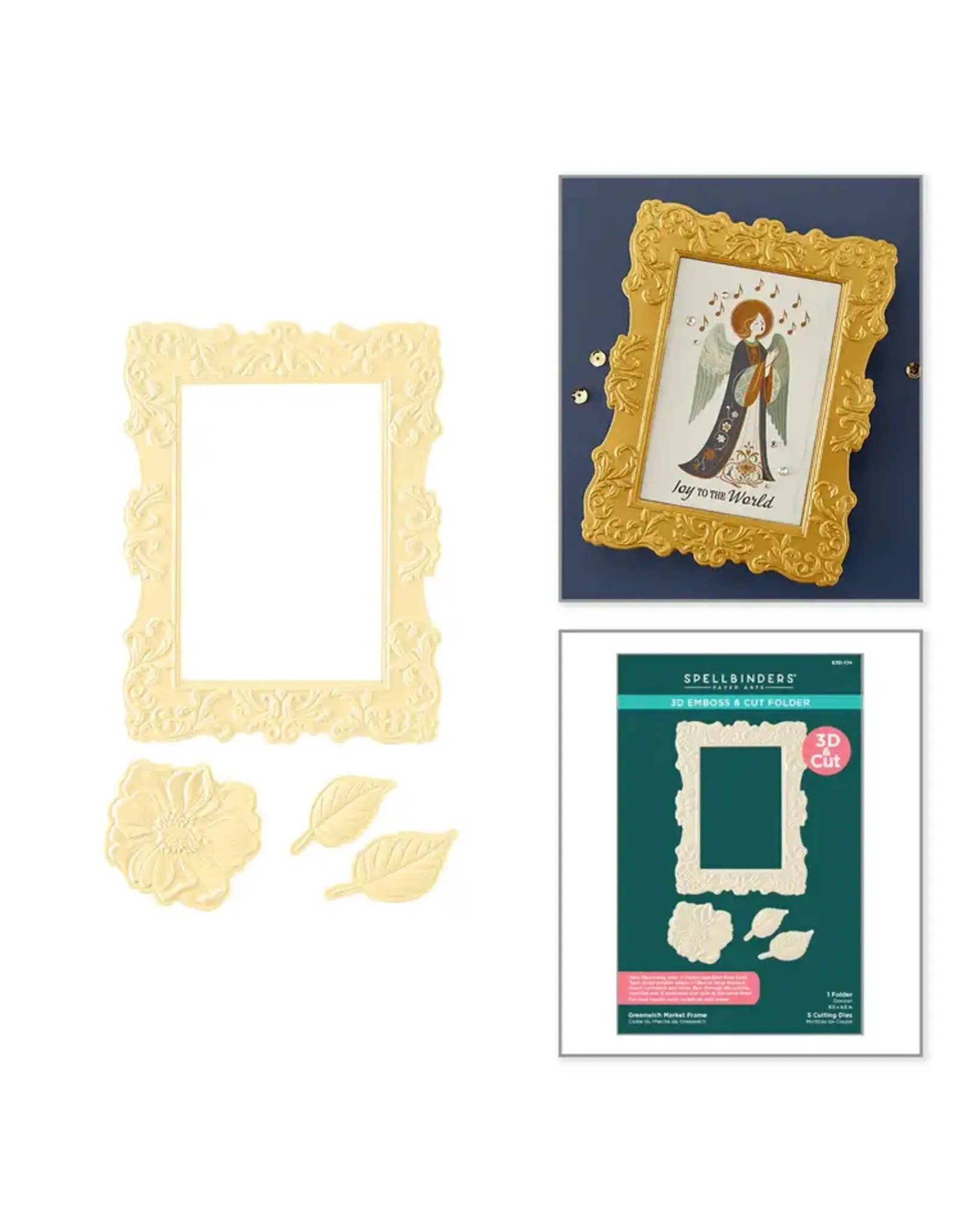 SPELLBINDERS SPELLBINDERS GREENWICH MARKET FRAME 3D EMBOSSING FOLDER AND DIE SET