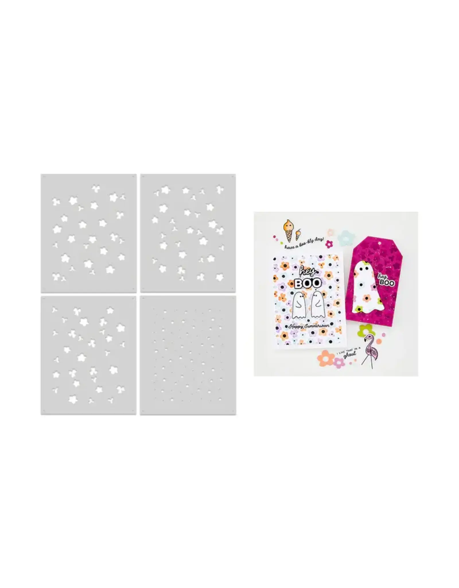 HERO ARTS HERO ARTS FLOWER POWER LAYERING STENCIL SET