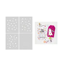HERO ARTS HERO ARTS FLOWER POWER LAYERING STENCIL SET