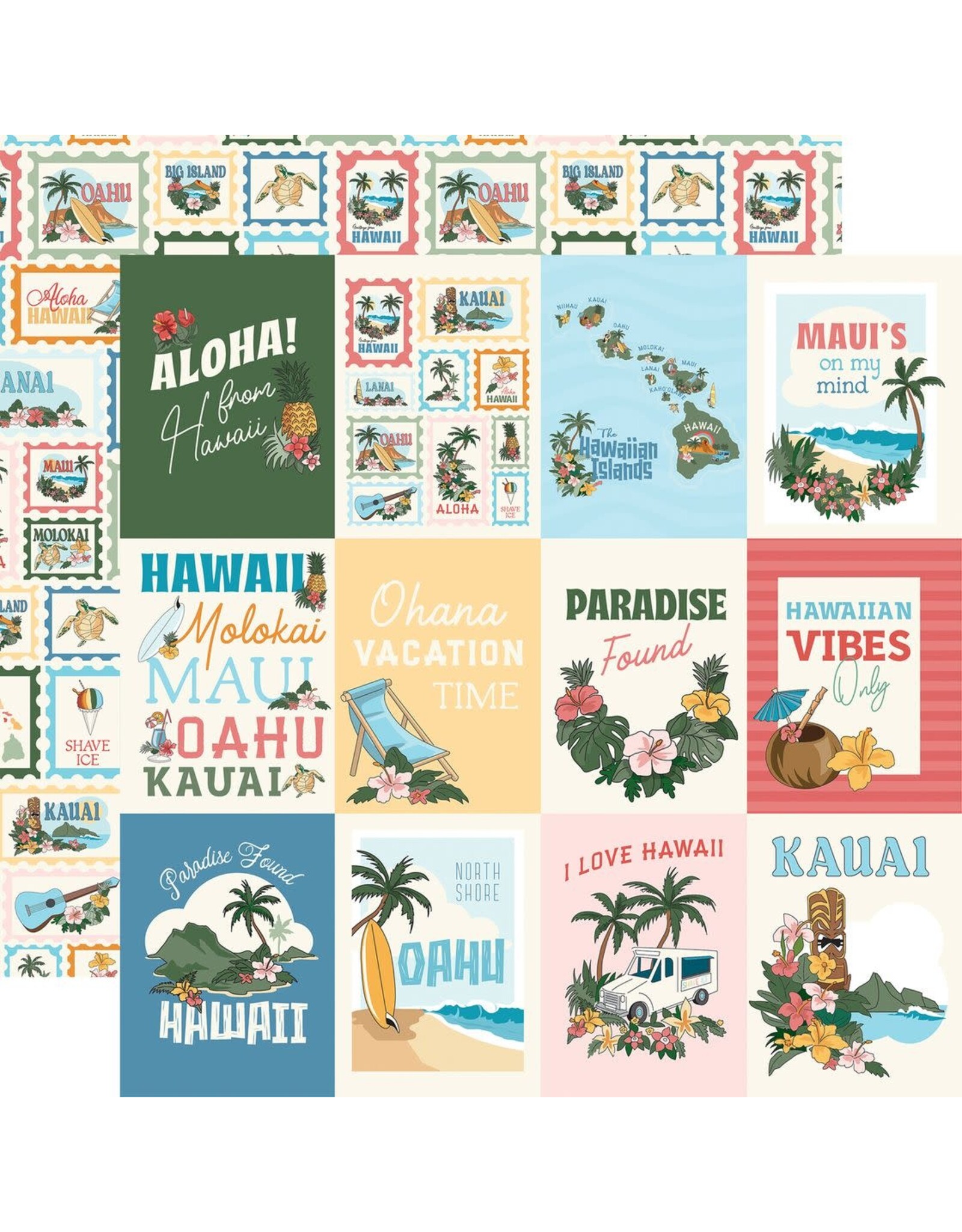 CARTA BELLA CARTA BELLA HAWAII 3x4 JOURNALING CARDS 12x12 CARDSTOCK