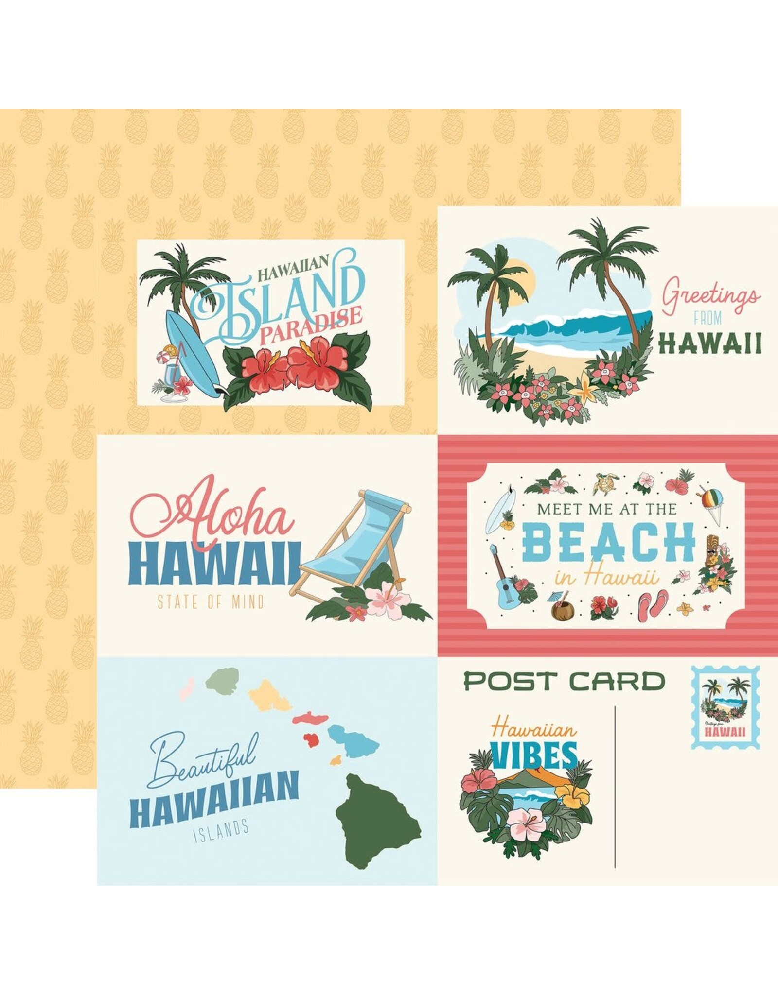 CARTA BELLA CARTA BELLA HAWAII 6x4 JOURNALING CARDS 12x12 CARDSTOCK