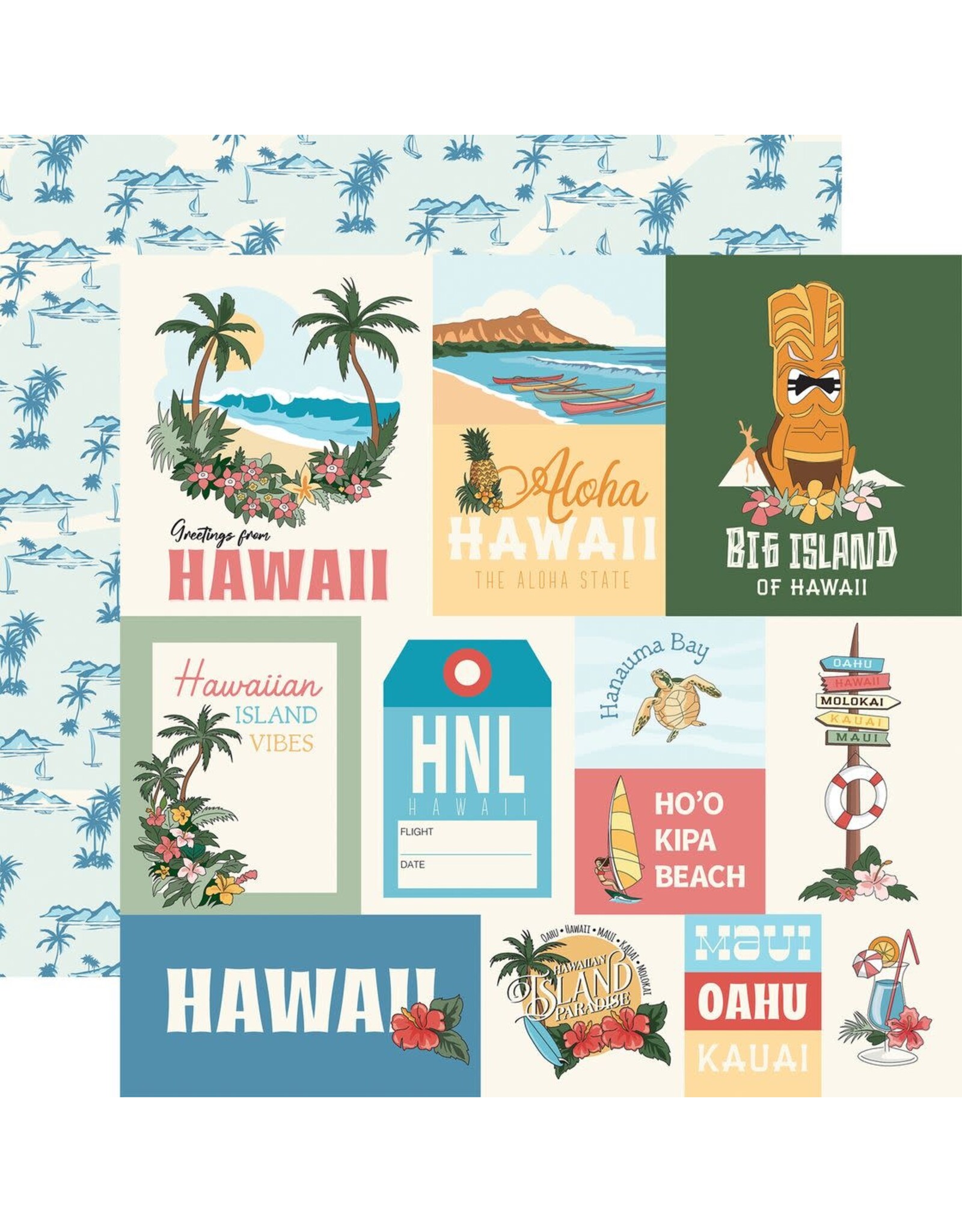 CARTA BELLA CARTA BELLA HAWAII JOURNALING CARDS 12x12 CARDSTOCK