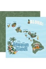 CARTA BELLA CARTA BELLA HAWAII MAP 12x12 CARDSTOCK