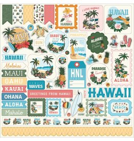 CARTA BELLA CARTA BELLA HAWAII ELEMENTS 12x12 CARDSTOCK STICKERS