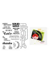 HERO ARTS HERO ARTS SOLID GOLD CLEAR STAMP AND DIE SET