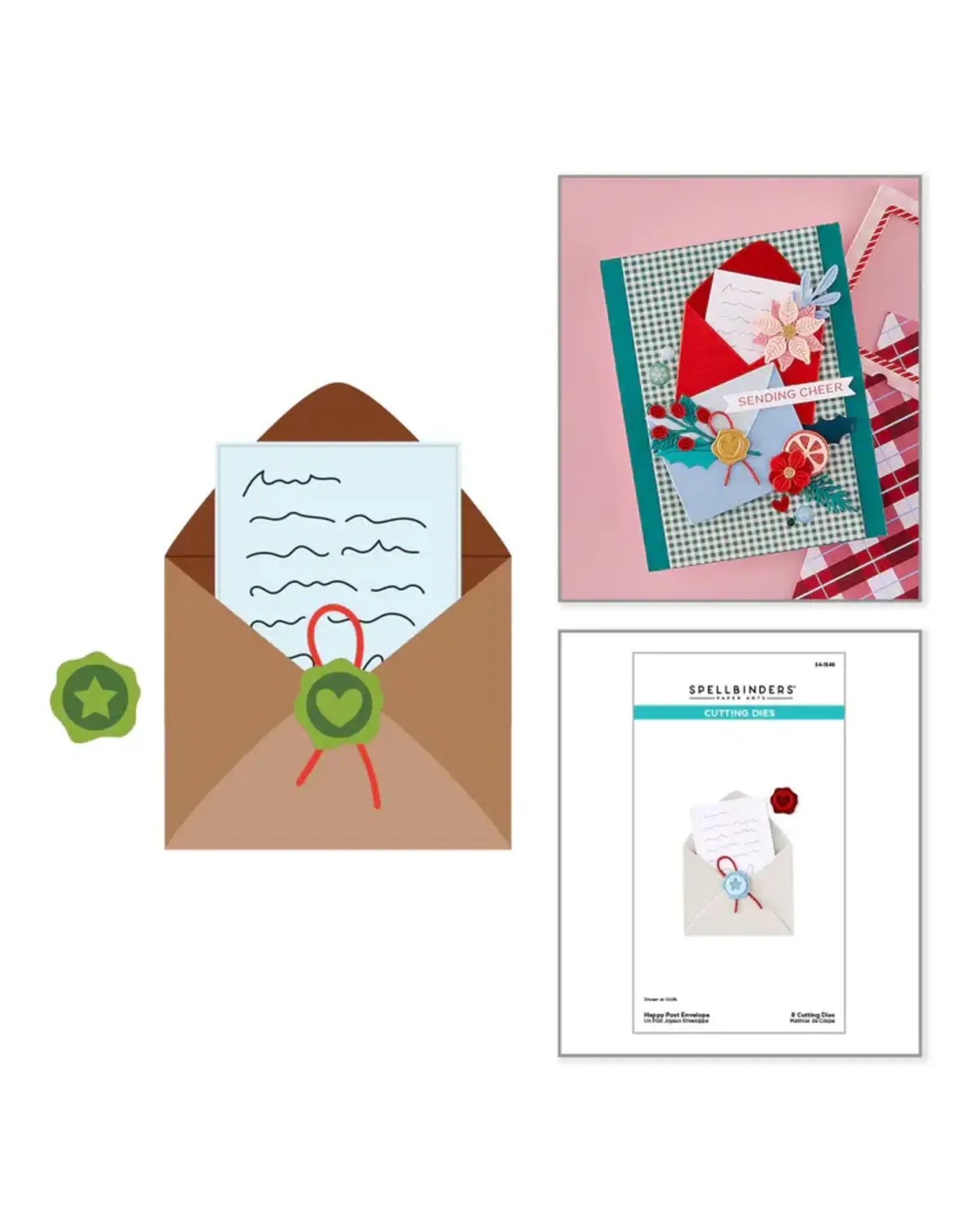 SPELLBINDERS SPELLBINDERS HAPPY POST ENVELOPE ETCHED DIE SET