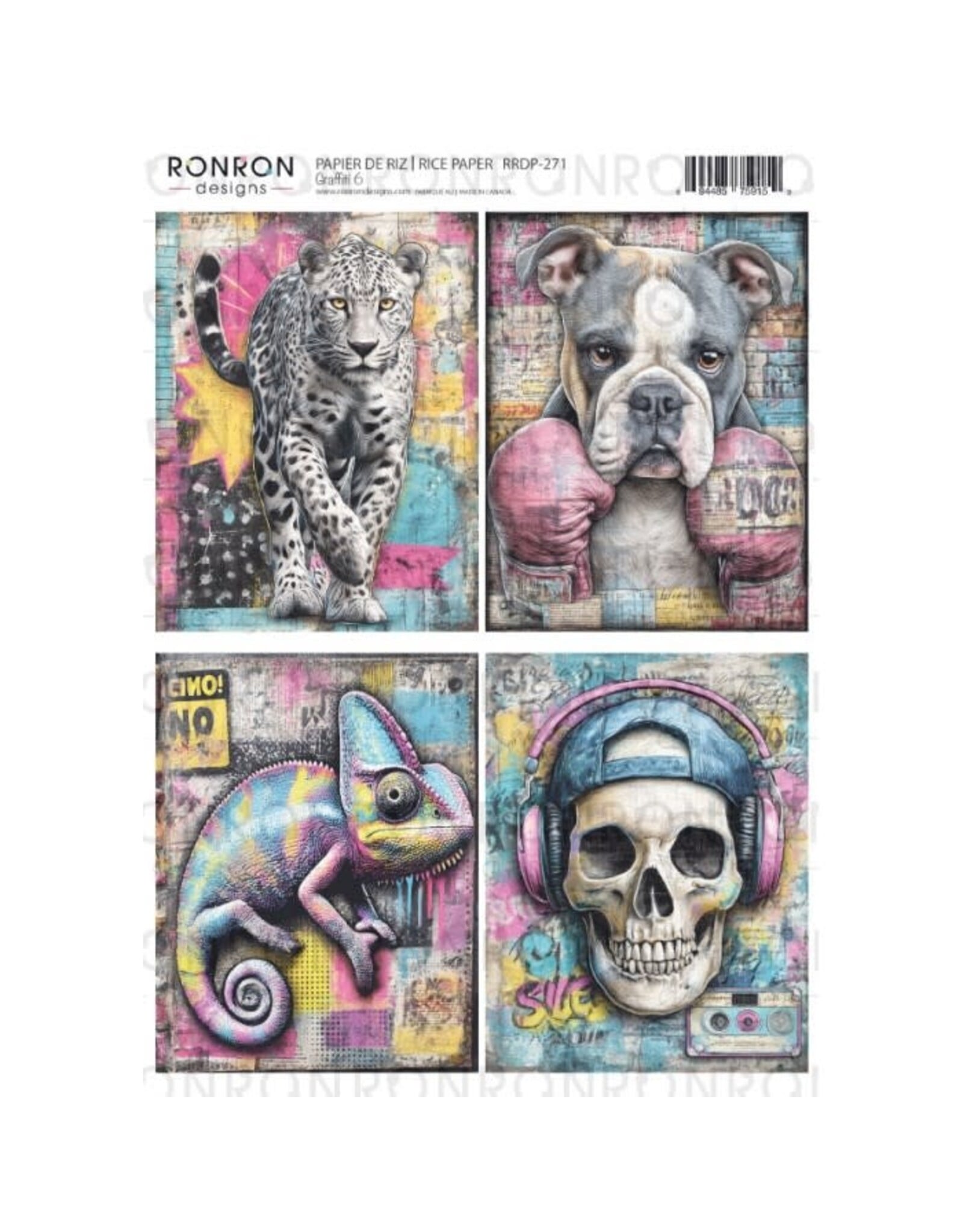 RONRON DESIGNS RONRON DESIGNS GRAFFITI 6 RICE PAPER