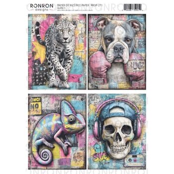 RONRON DESIGNS RONRON DESIGNS GRAFFITI 6 RICE PAPER