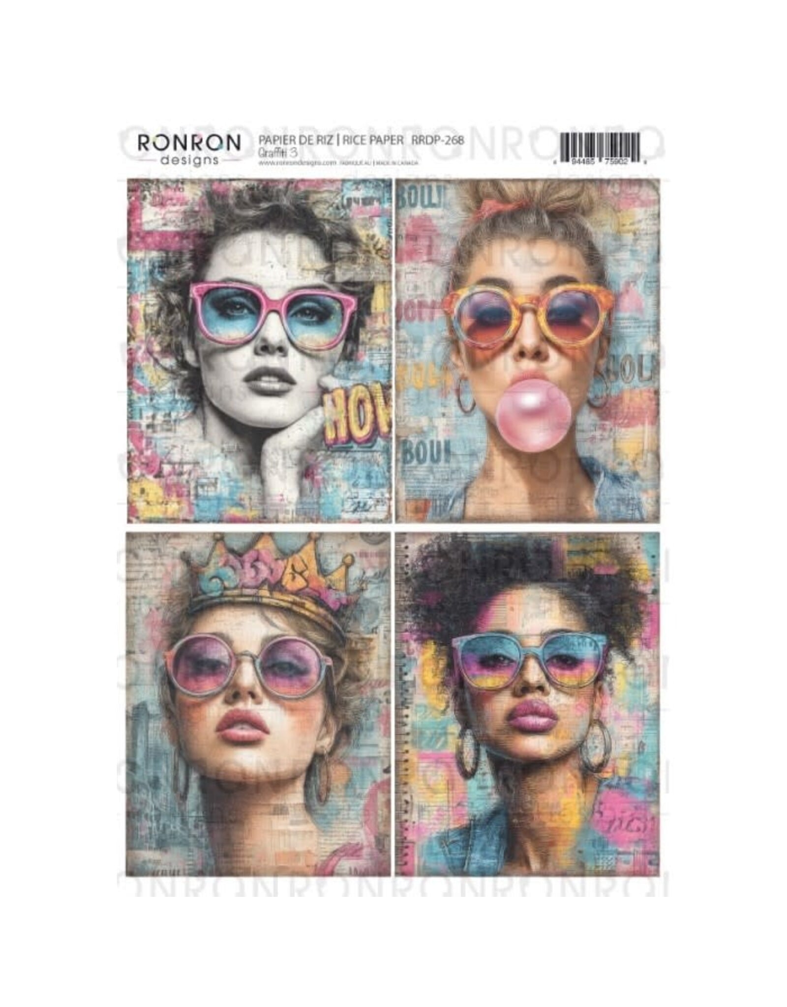 RONRON DESIGNS RONRON DESIGNS GRAFFITI 3 RICE PAPER