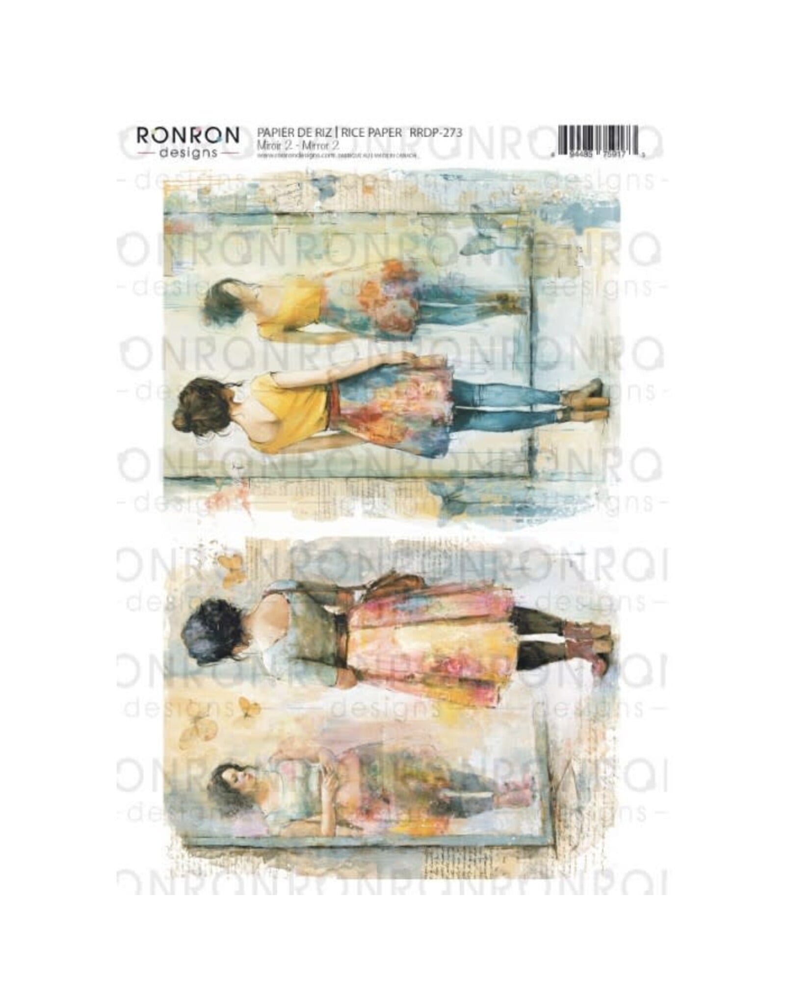 RONRON DESIGNS RONRON DESIGNS MIROIR 2 RICE PAPER