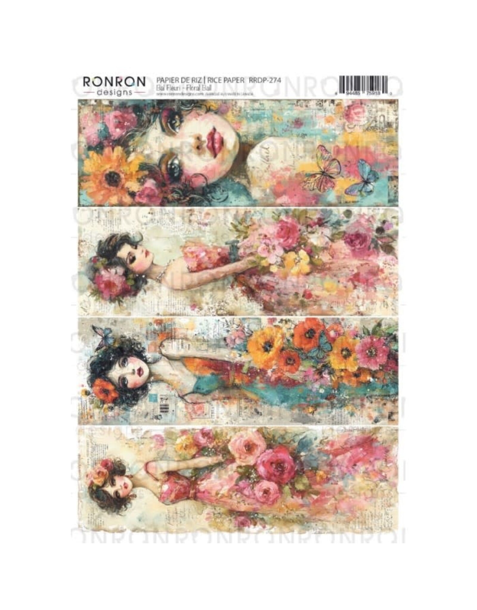 RONRON DESIGNS RONRON DESIGNS BAL FLEURI RICE PAPER