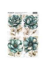 RONRON DESIGNS RONRON DESIGNS ROSES BLEUES RICE PAPER