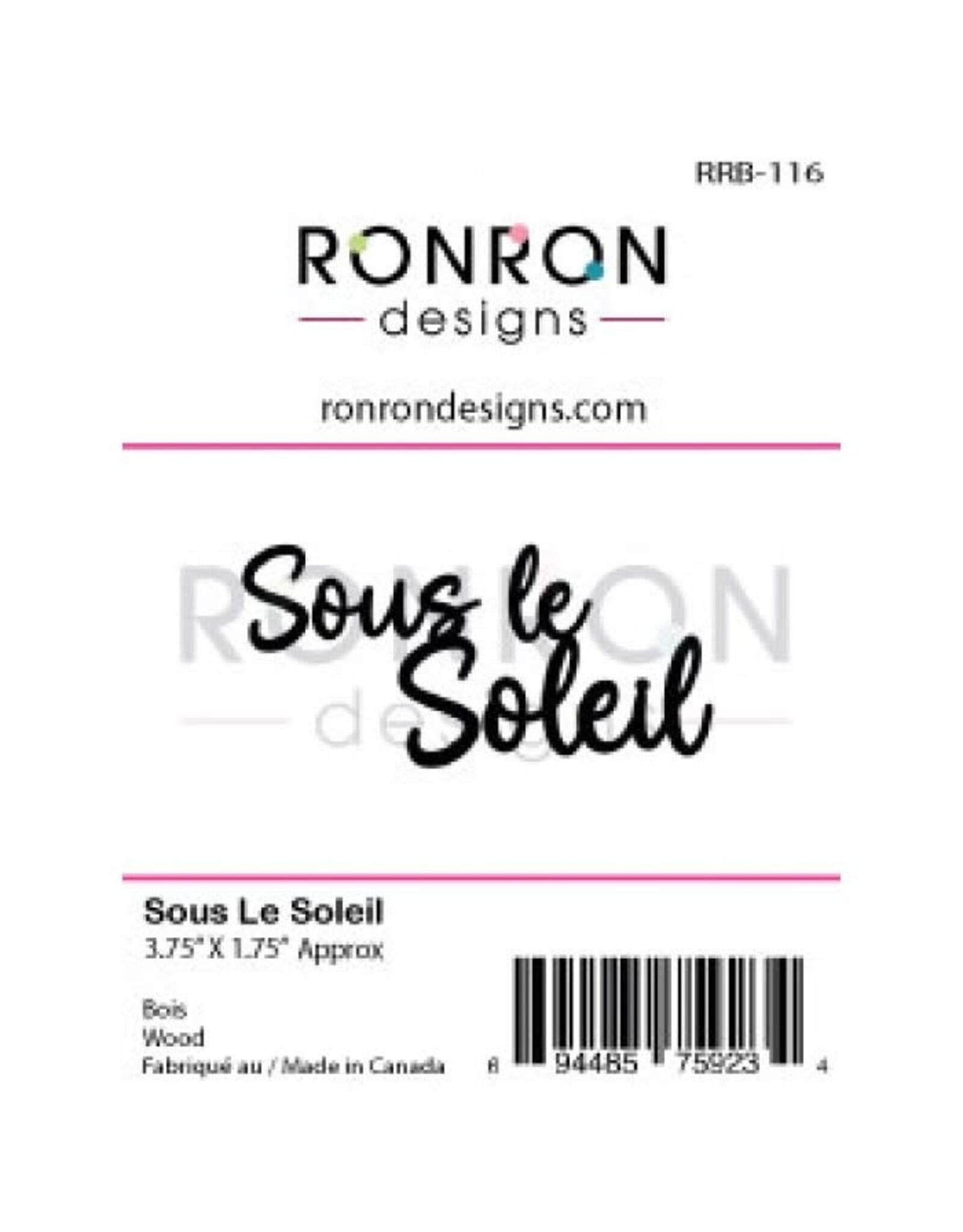 RONRON DESIGNS RONRON DESIGNS SOUS LE SOLEIL WOOD PIECE