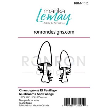 RONRON DESIGNS RONRON DESIGNS MARIKA LEMAY - CHAMPIGNONS ET FEUILLAGE FOAM STAMP SET