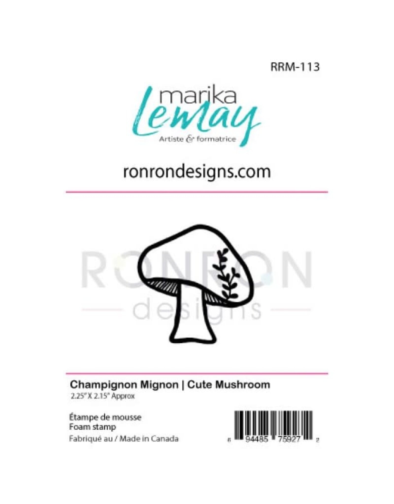 RONRON DESIGNS RONRON DESIGNS MARIKA LEMAY - CHAMPIGNON MIGNON FOAM STAMP