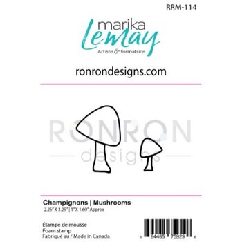 RONRON DESIGNS RONRON DESIGNS MARIKA LEMAY - CHAMPIGNONS FOAM STAMP SET