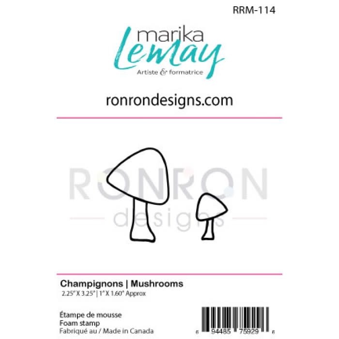 RONRON DESIGNS RONRON DESIGNS MARIKA LEMAY - CHAMPIGNONS FOAM STAMP SET