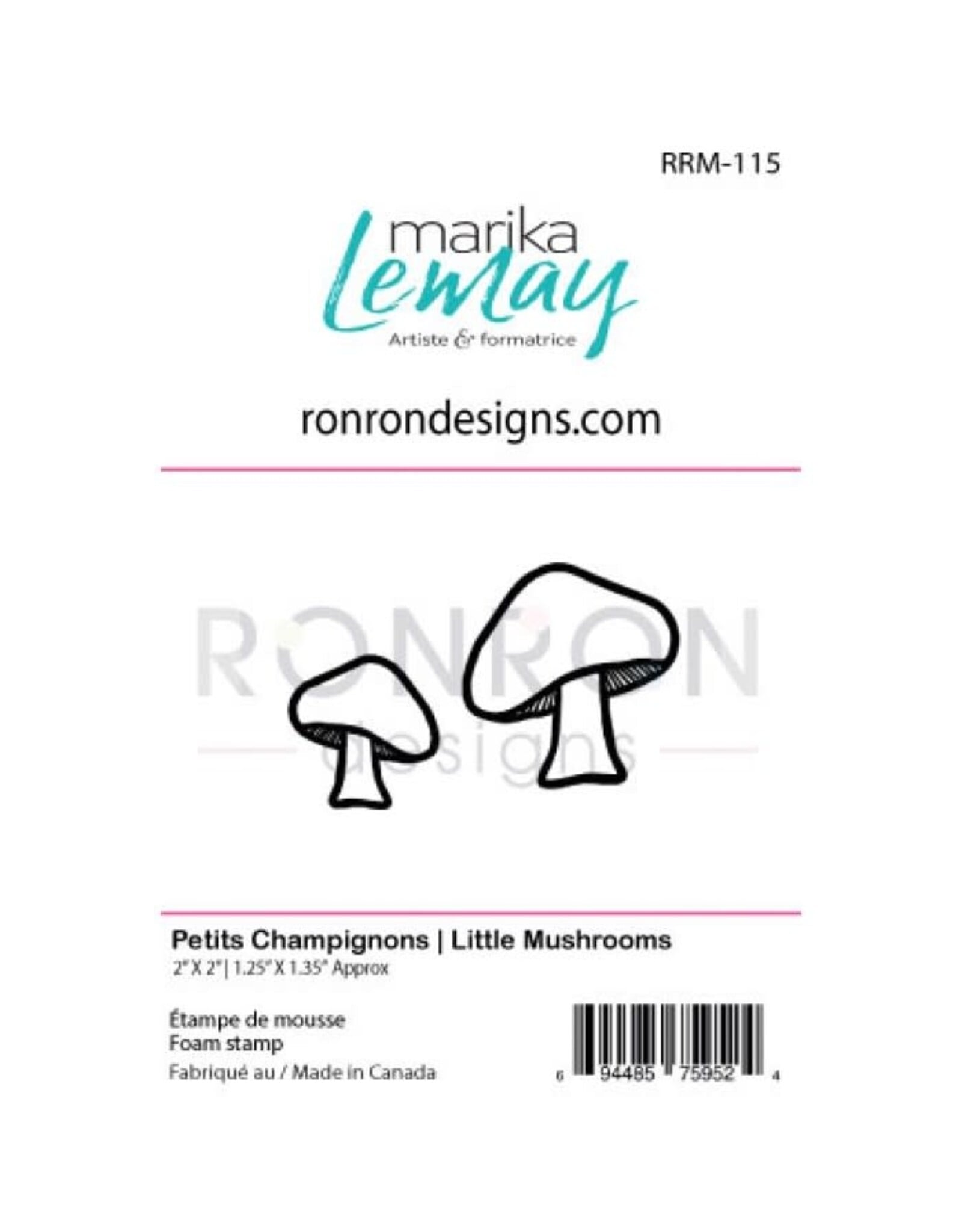 RONRON DESIGNS RONRON DESIGNS MARIKA LEMAY - PETITS CHAMPIGNONS FOAM STAMP SET