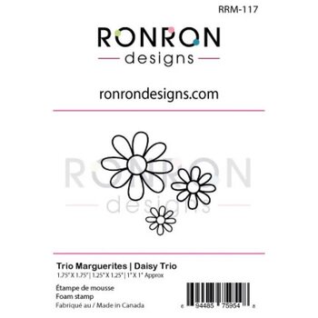 RONRON DESIGNS RONRON DESIGNS TRIO MARGUERITES FOAM STAMP SET