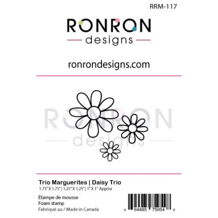 RONRON DESIGNS RONRON DESIGNS TRIO MARGUERITES FOAM STAMP SET