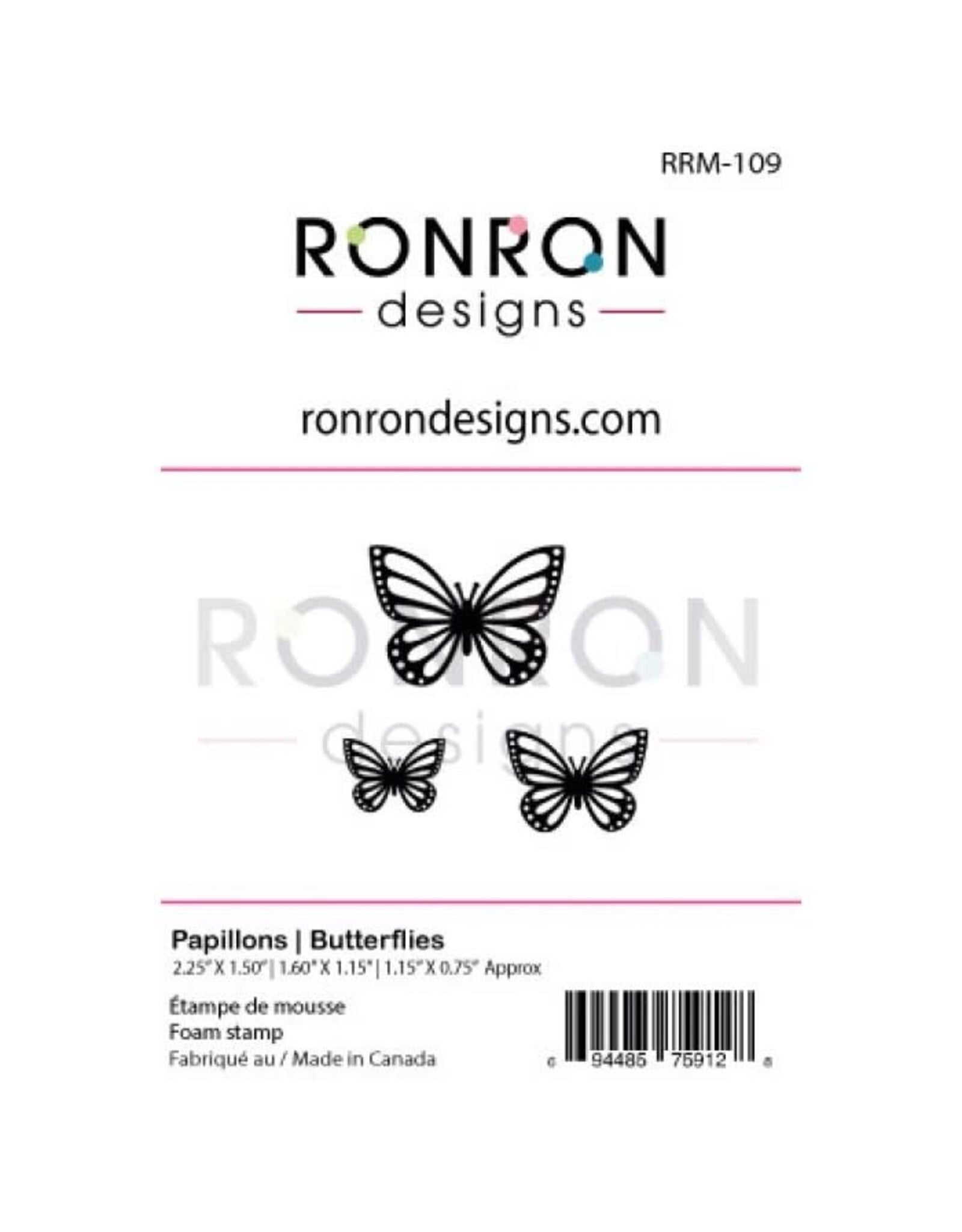RONRON DESIGNS RONRON DESIGNS PAPILLONS FOAM STAMP SET