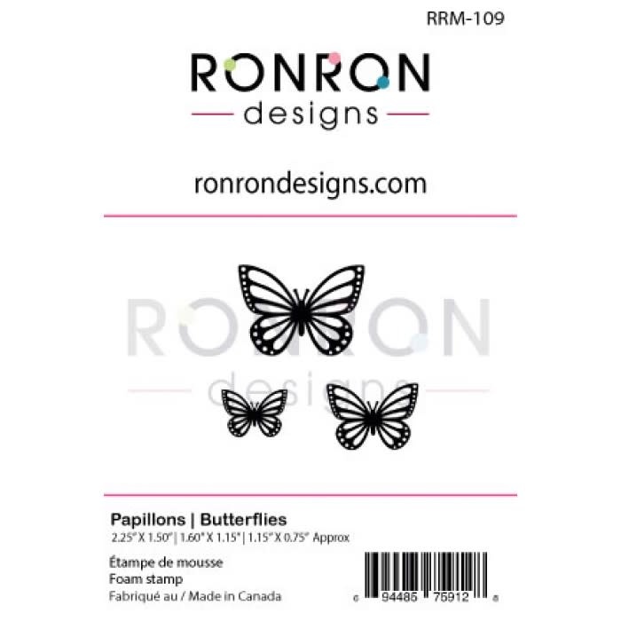 RONRON DESIGNS RONRON DESIGNS PAPILLONS FOAM STAMP SET