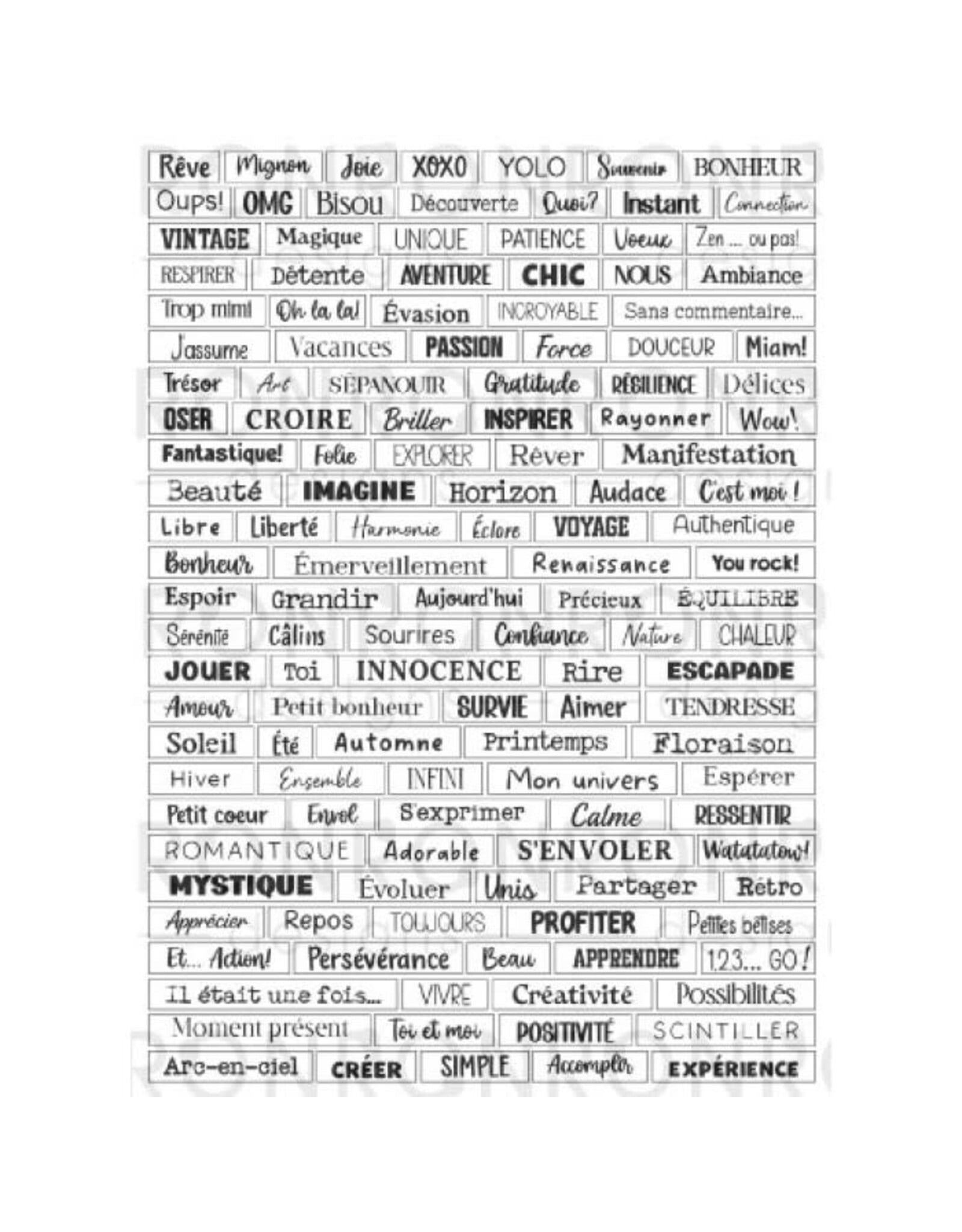 RONRON DESIGNS RONRON DESIGNS MOTS ATC - WHITE STICKERS