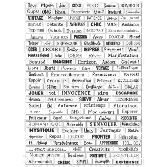 RONRON DESIGNS RONRON DESIGNS MOTS ATC - WHITE STICKERS