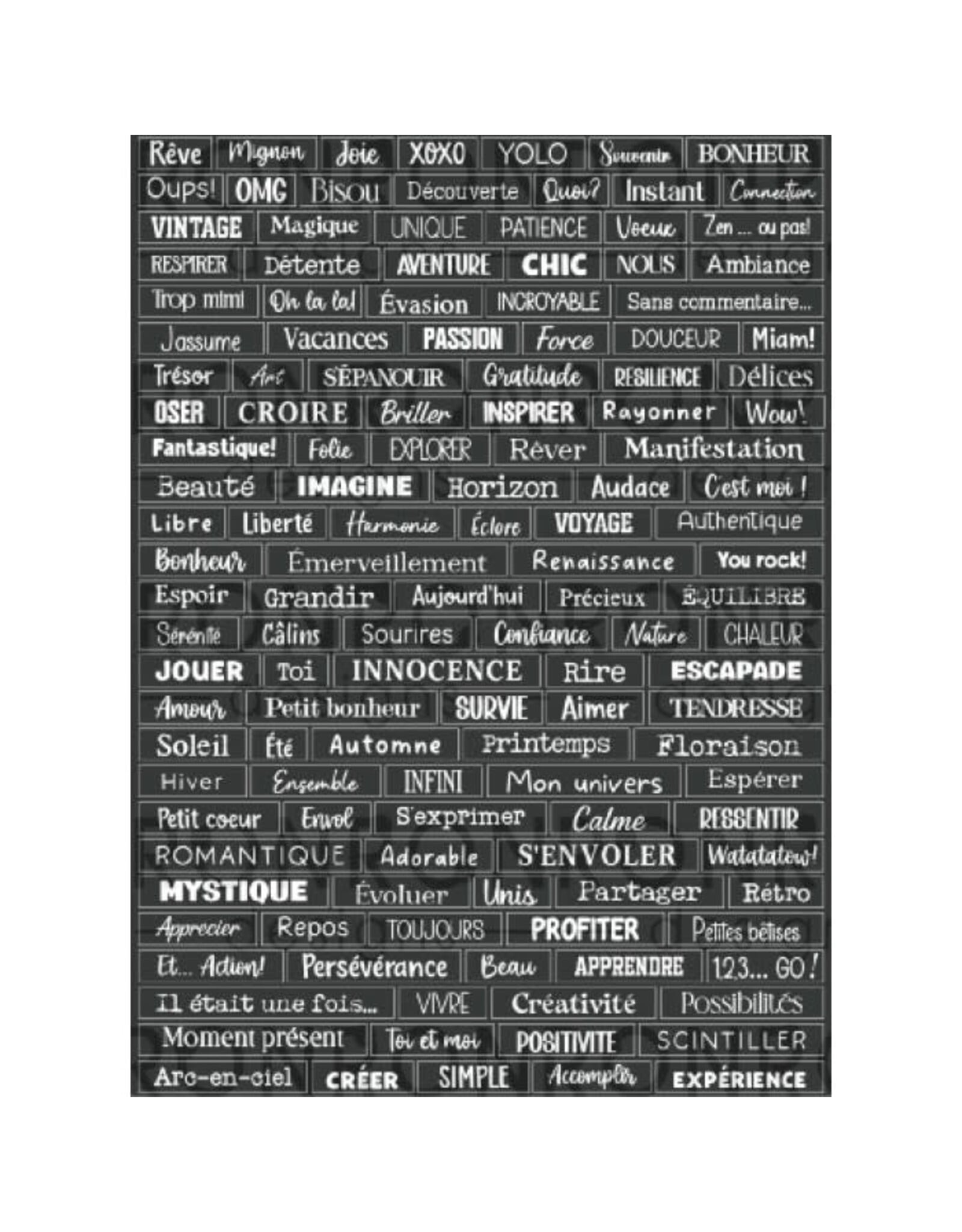 RONRON DESIGNS RONRON DESIGNS MOTS ATC - BLACK STICKERS