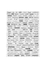 RONRON DESIGNS RONRON DESIGNS ATC WORDS - WHITE STICKERS