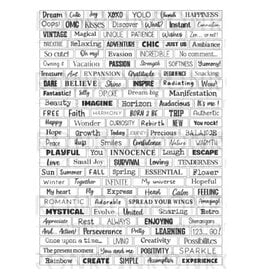 RONRON DESIGNS RONRON DESIGNS ATC WORDS - WHITE STICKERS