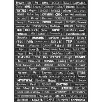 RONRON DESIGNS RONRON DESIGNS ATC WORDS - BLACK STICKERS