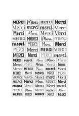 RONRON DESIGNS RONRON DESIGNS MERCI - WHITE STICKERS