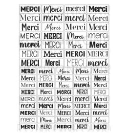 RONRON DESIGNS RONRON DESIGNS MERCI - WHITE STICKERS