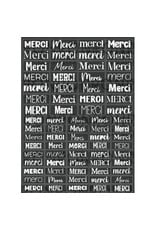 RONRON DESIGNS RONRON DESIGNS MERCI - BLACK STICKERS