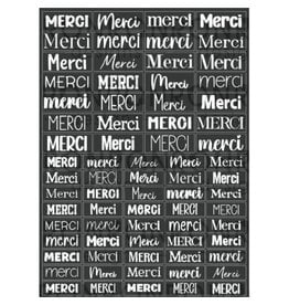RONRON DESIGNS RONRON DESIGNS MERCI - BLACK STICKERS