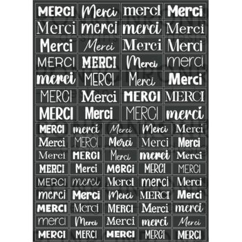 RONRON DESIGNS RONRON DESIGNS MERCI - BLACK STICKERS
