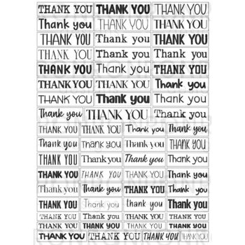 RONRON DESIGNS RONRON DESIGNS THANK YOU - WHITE STICKERS