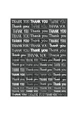 RONRON DESIGNS RONRON DESIGNS THANK YOU - BLACK STICKERS