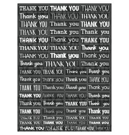 RONRON DESIGNS RONRON DESIGNS THANK YOU - BLACK STICKERS