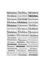 RONRON DESIGNS RONRON DESIGNS FÉLICITATIONS - WHITE STICKERS