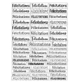 RONRON DESIGNS RONRON DESIGNS FÉLICITATIONS - WHITE STICKERS