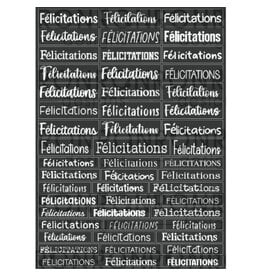 RONRON DESIGNS RONRON DESIGNS FÉLICITATIONS - BLACK STICKERS