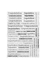 RONRON DESIGNS RONRON DESIGNS CONGRATULATIONS - WHITE STICKERS