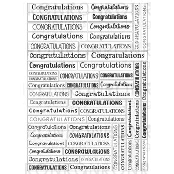 RONRON DESIGNS RONRON DESIGNS CONGRATULATIONS - WHITE STICKERS