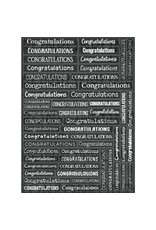 RONRON DESIGNS RONRON DESIGNS CONGRATULATIONS - BLACK STICKERS