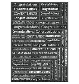 RONRON DESIGNS RONRON DESIGNS CONGRATULATIONS - BLACK STICKERS