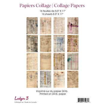 RONRON DESIGNS RONRON DESIGNS LEDGER 3 COLLAGE PAPERS